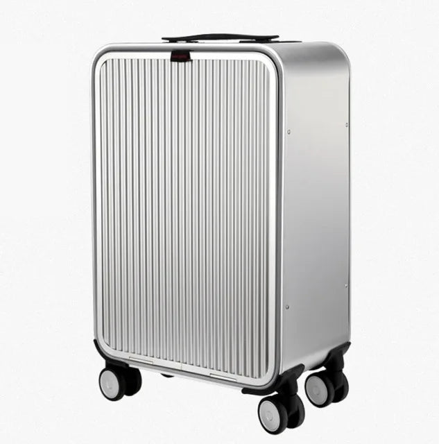 High-Quality Boarding  20" 24" Inch Size Aluminium Suitcase TAS LOCK 100% Spinner Business Trolley Luggage Bag On Wheel