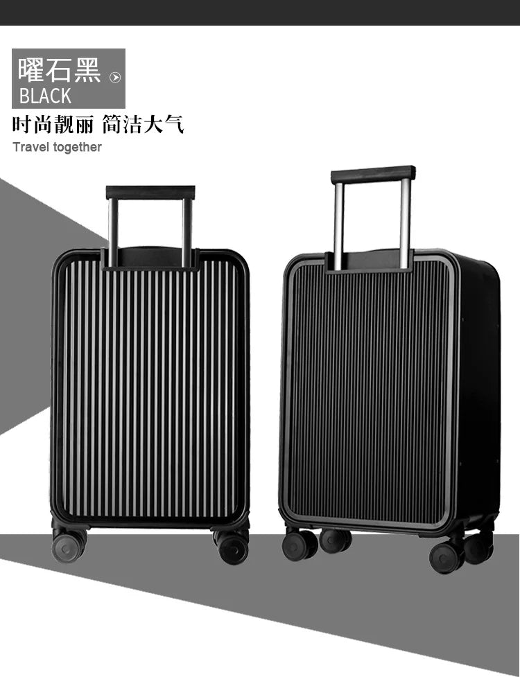 High-Quality Boarding  20" 24" Inch Size Aluminium Suitcase TAS LOCK 100% Spinner Business Trolley Luggage Bag On Wheel