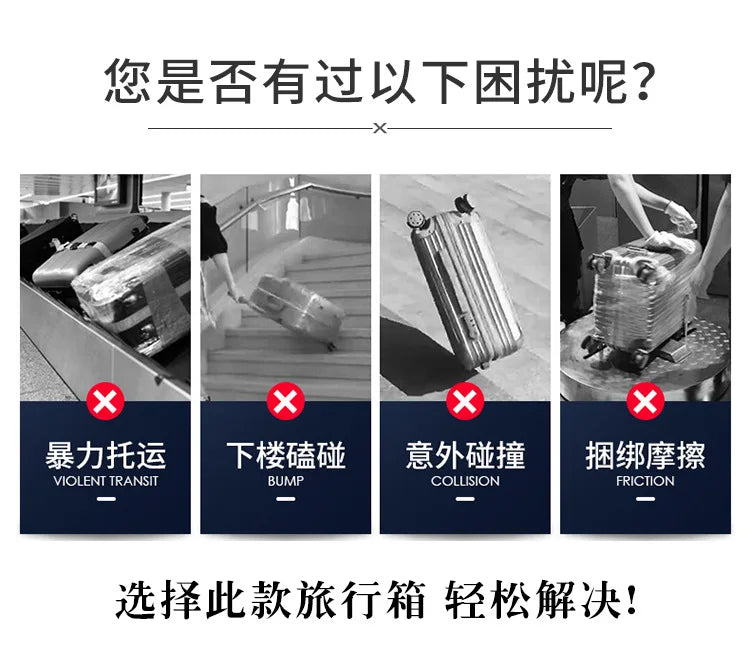 High-Quality Boarding  20" 24" Inch Size Aluminium Suitcase TAS LOCK 100% Spinner Business Trolley Luggage Bag On Wheel