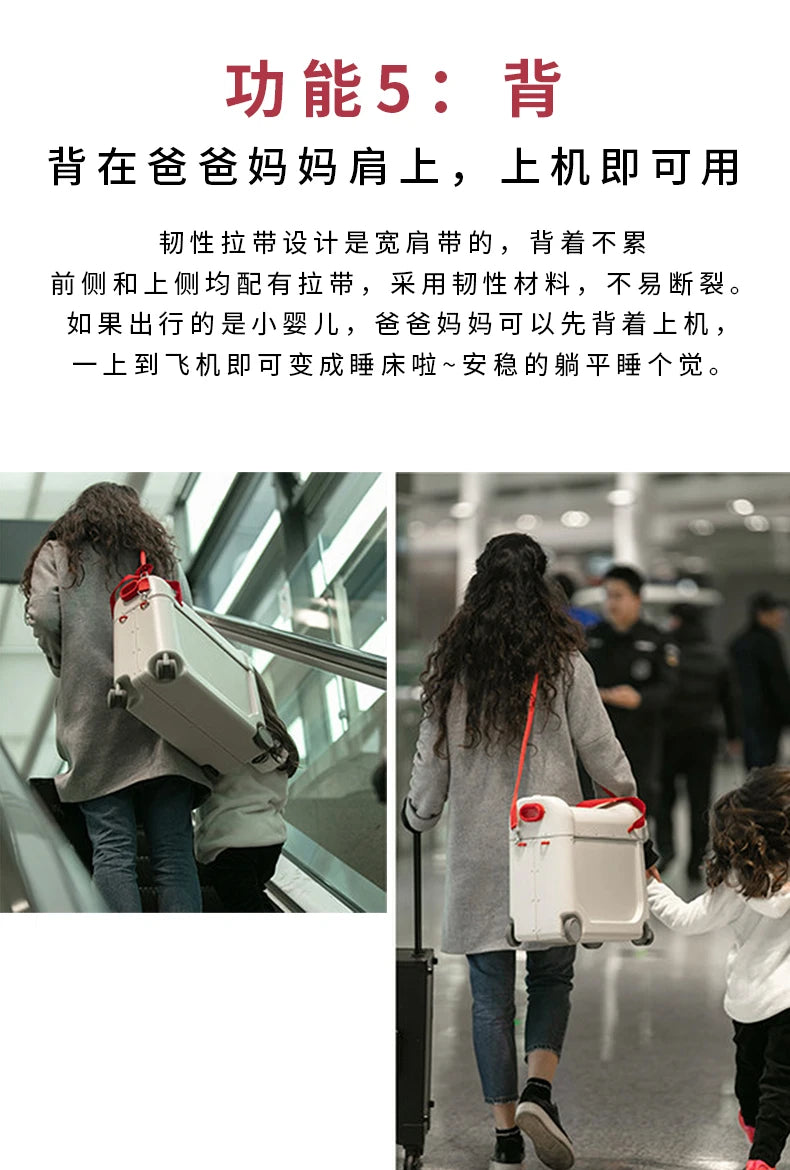Multifunction Super Can Ride Sleep Reclining Removable Child Travel Artifact Rolling Luggage Spinner Brand Travel Suitcase