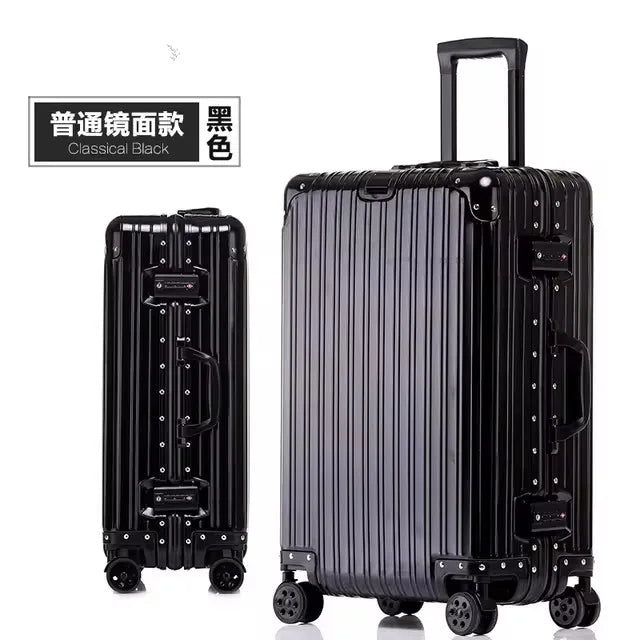 Independent design 100% Aluminum-magnesium Material High Quality 20/24/26/28 Size Travel Luggage Spinner Brand Travel Suitcase
