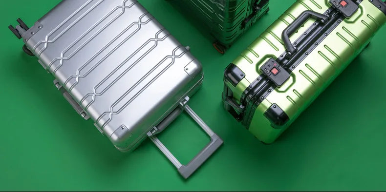 High Quality Senior Travel Luggage 100% Aluminum-magnesium Alloy Material  20/24/26/28 Size Spinner Brand Travel Suitcase