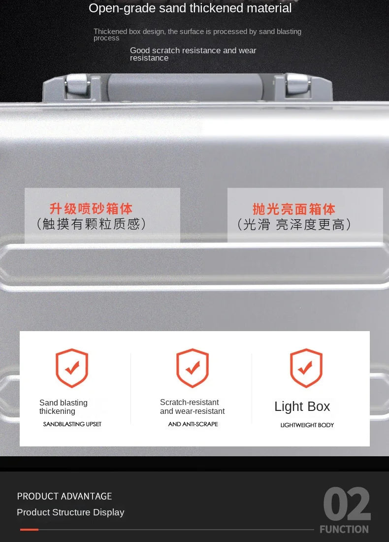 High Quality Senior Travel Luggage 100% Aluminum-magnesium Alloy Material  20/24/26/28 Size Spinner Brand Travel Suitcase